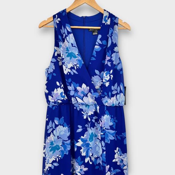 Jessica Howard Faux Wrap Floral Chiffon Maxi Dress 14 Wedding Guest Occasion - Picture 3 of 12